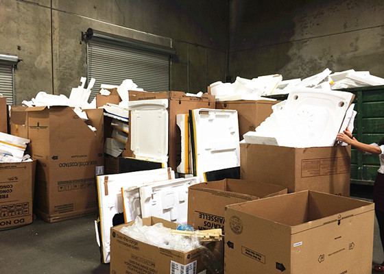 waste foam package